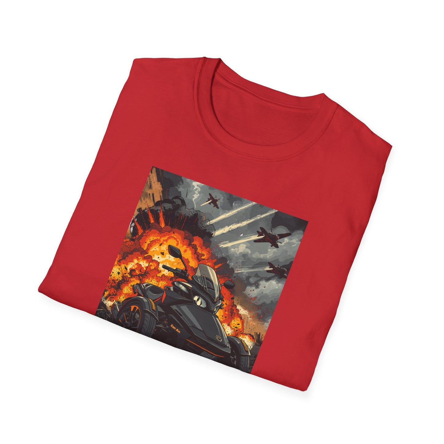 Motorcycle Rider T-Shirt — Explosive Night Ride Graphic Tee