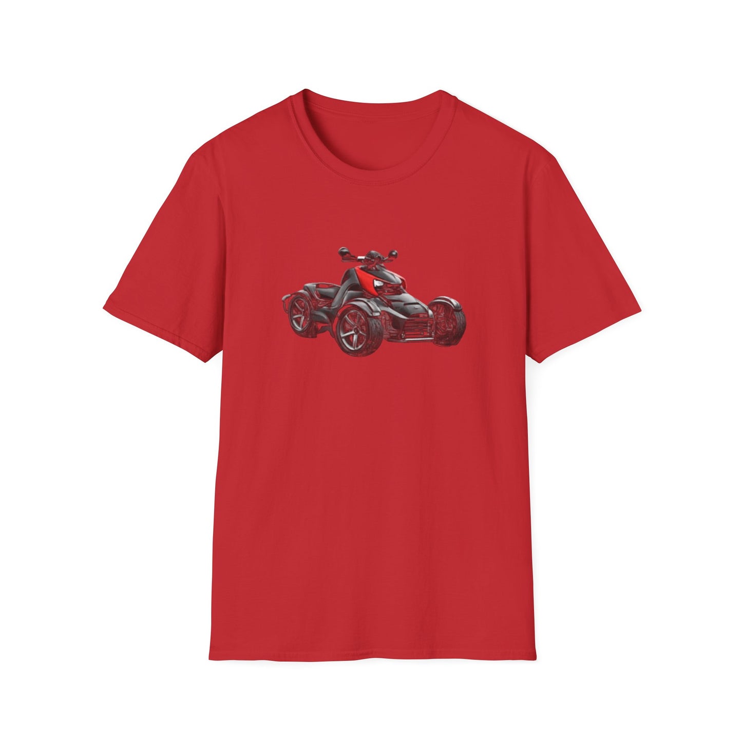 Spyder Can-Am ATV Sketch T-Shirt — Red Accent Graphic Tee for Riders