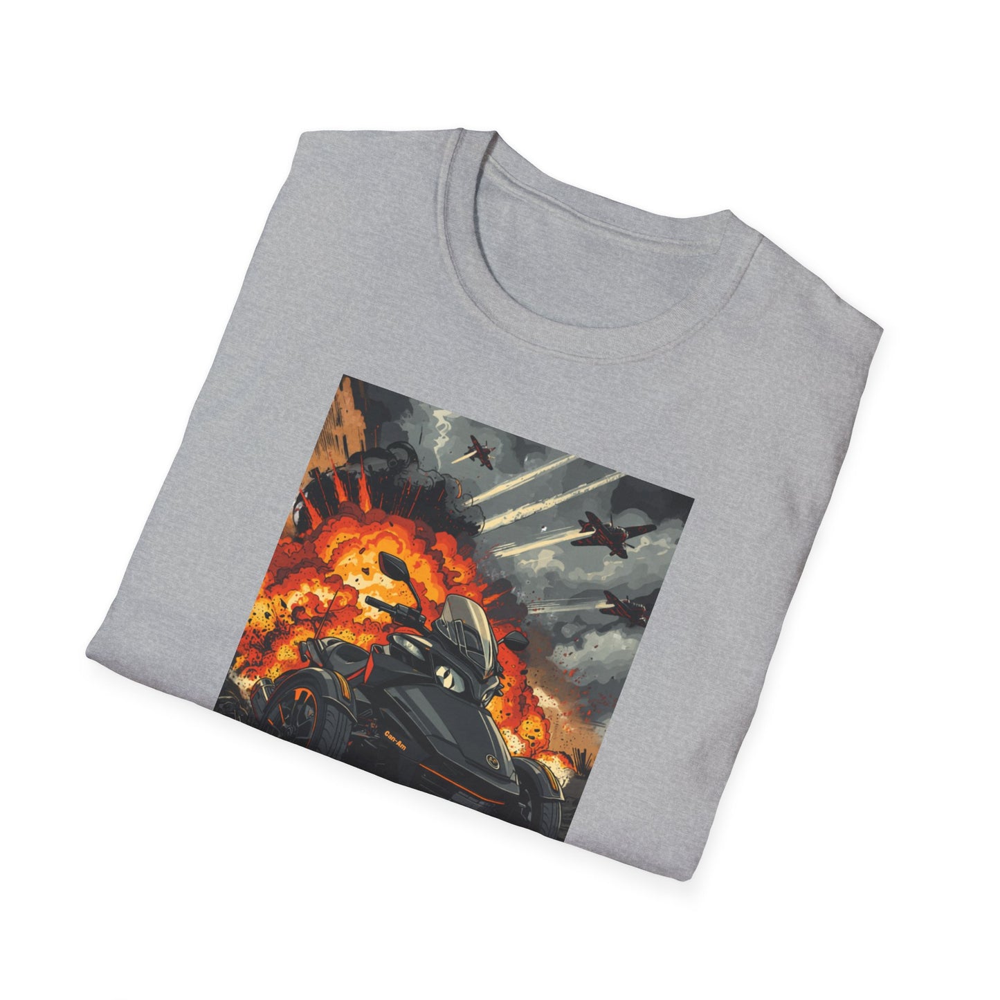Motorcycle Rider T-Shirt — Explosive Night Ride Graphic Tee