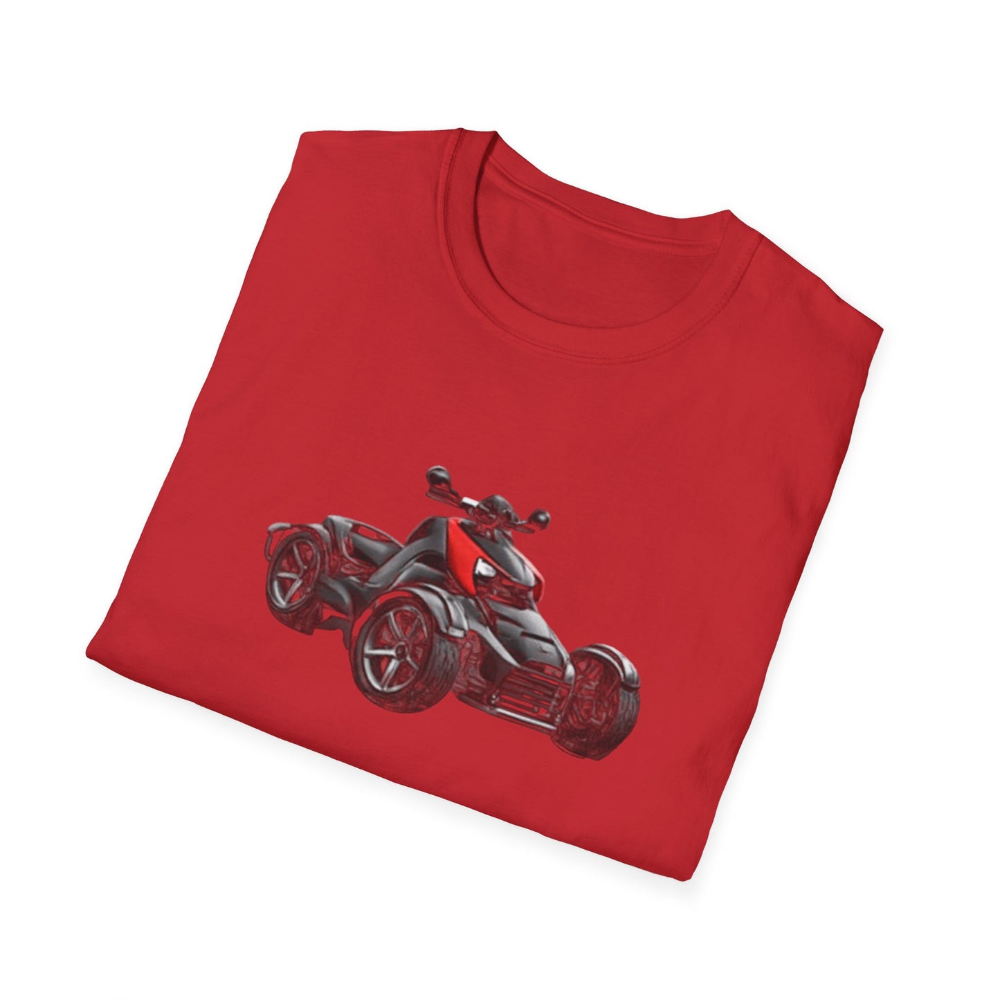 Spyder Can-Am ATV Sketch T-Shirt — Red Accent Graphic Tee for Riders