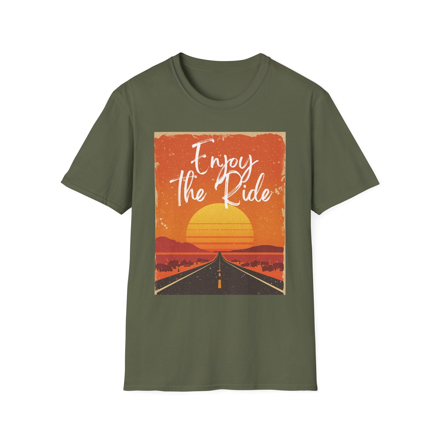 Enjoy the Ride T-Shirt — Vintage Sunset Road Trip Tee
