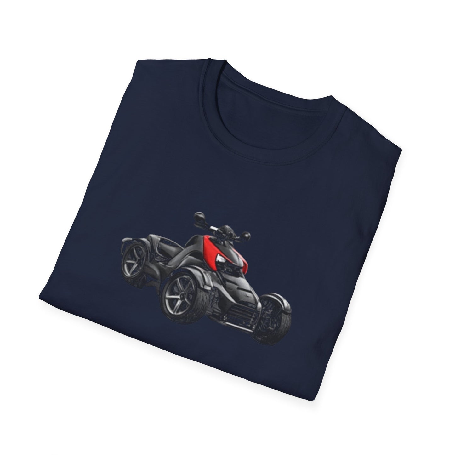Spyder Can-Am ATV Sketch T-Shirt — Red Accent Graphic Tee for Riders