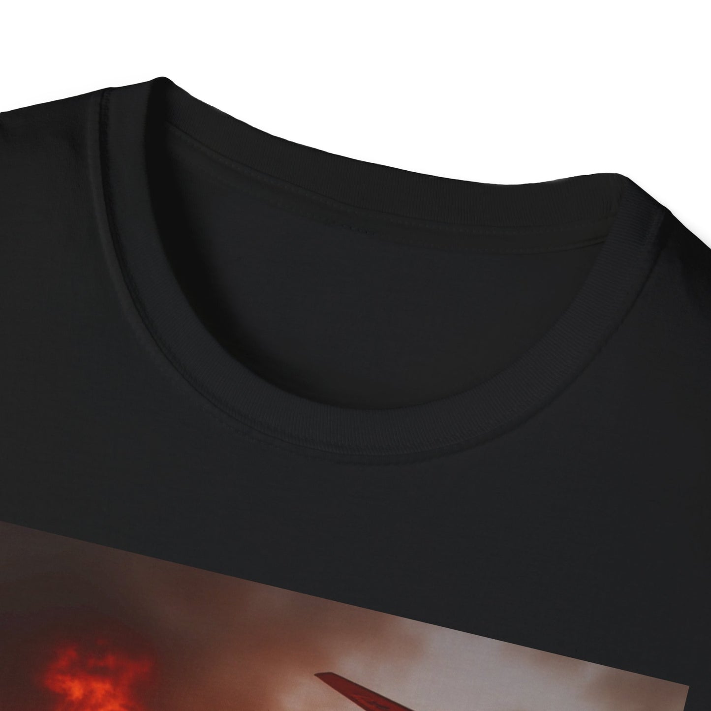 Motorcycle & Jet Flames T‑Shirt — Burnout Rider Graphic Tee