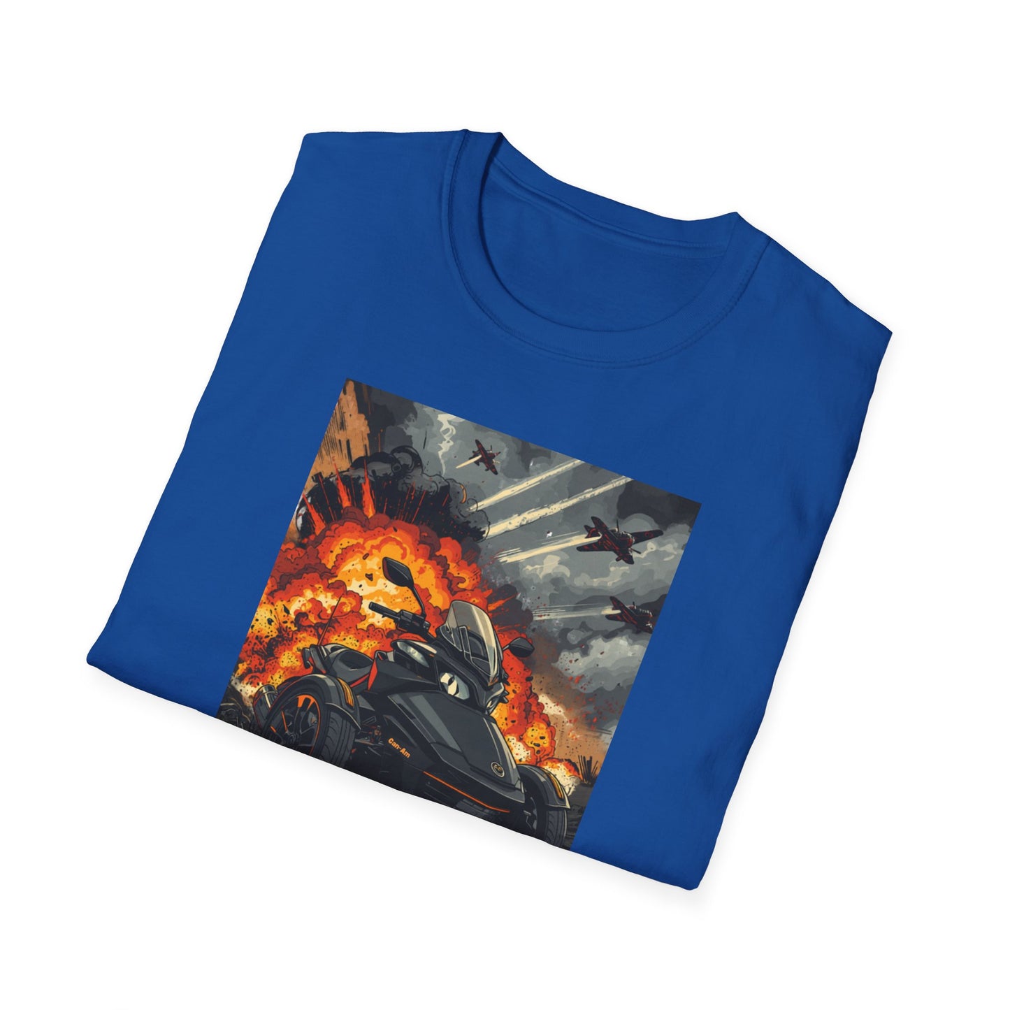 Motorcycle Rider T-Shirt — Explosive Night Ride Graphic Tee