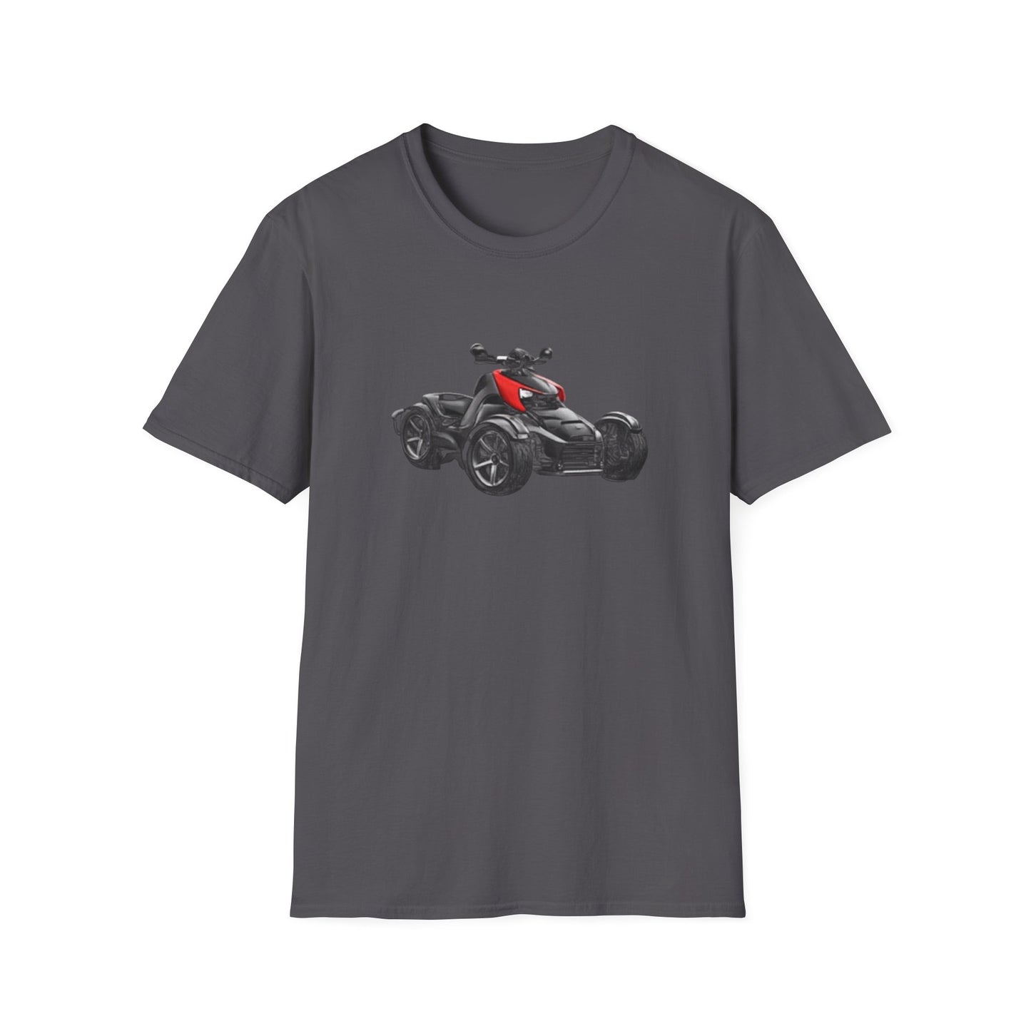 Spyder Can-Am ATV Sketch T-Shirt — Red Accent Graphic Tee for Riders