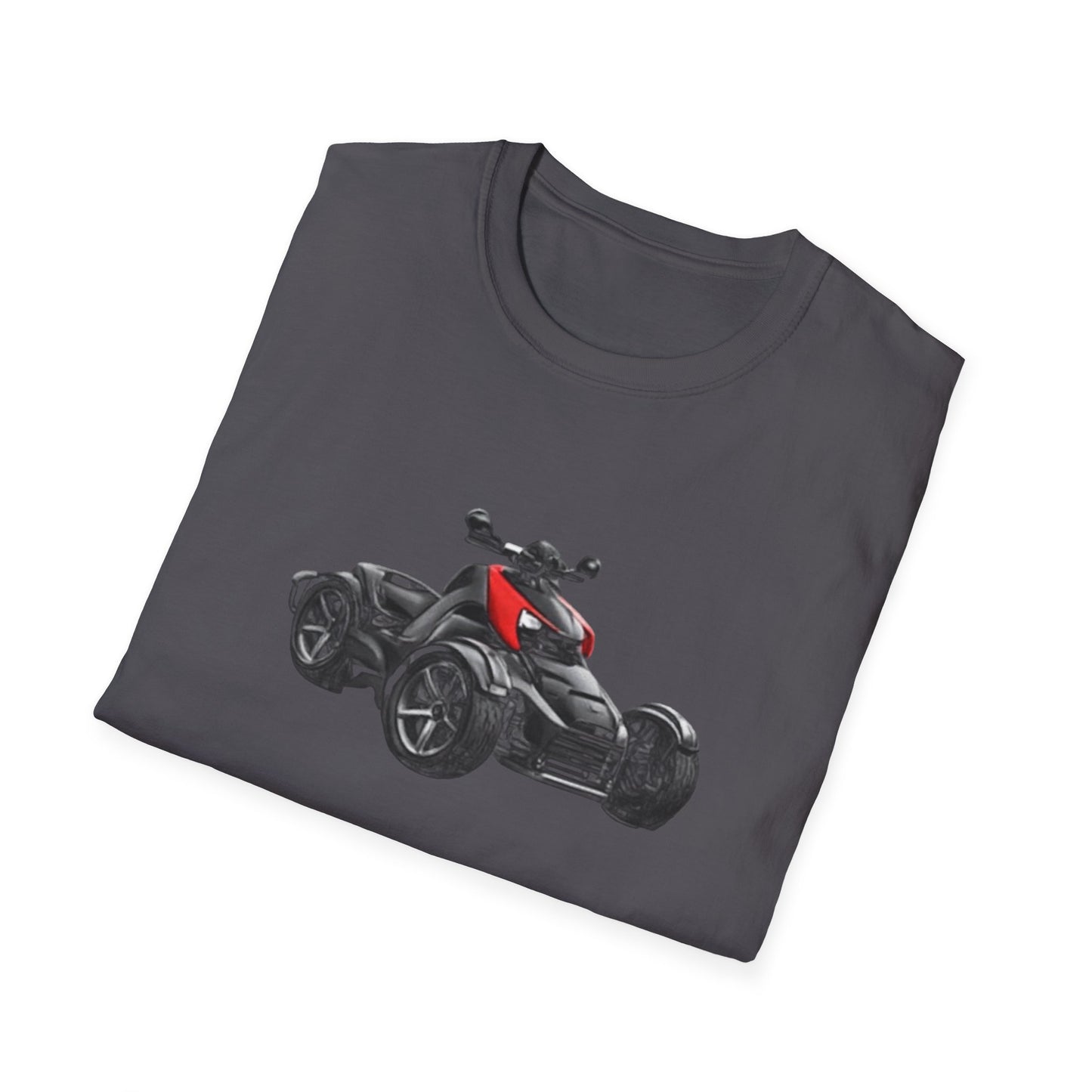 Spyder Can-Am ATV Sketch T-Shirt — Red Accent Graphic Tee for Riders