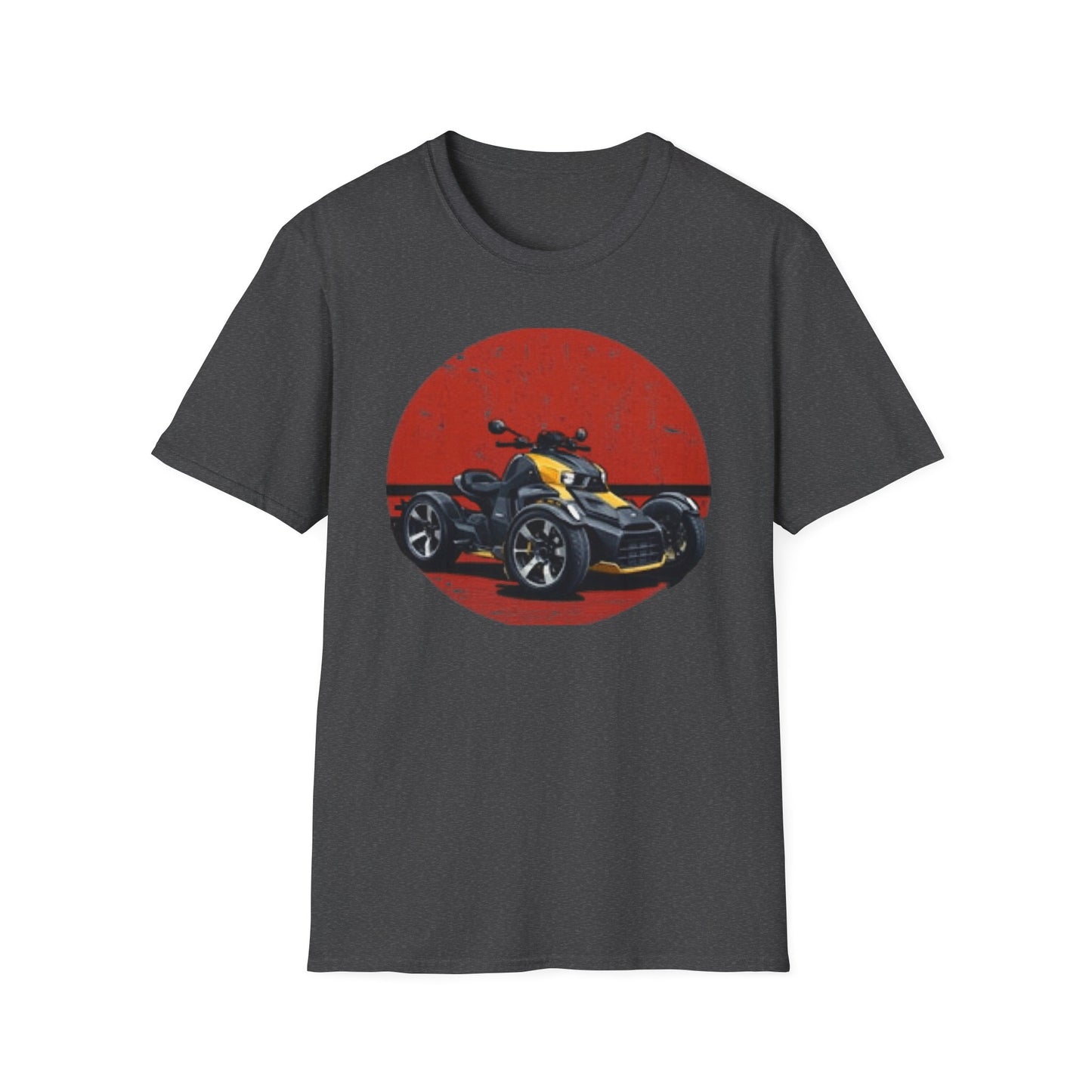 Can-Am Spyder Trike T‑Shirt — Retro Red Circle Motorcycle Graphic Tee