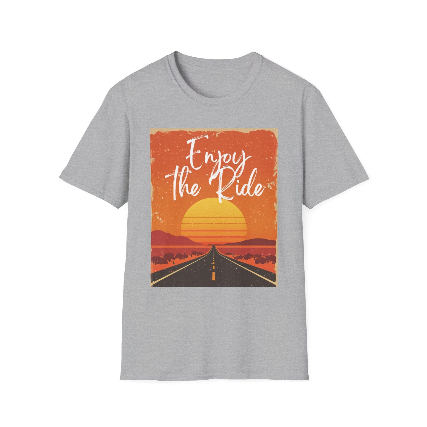 Enjoy the Ride T-Shirt — Vintage Sunset Road Trip Tee