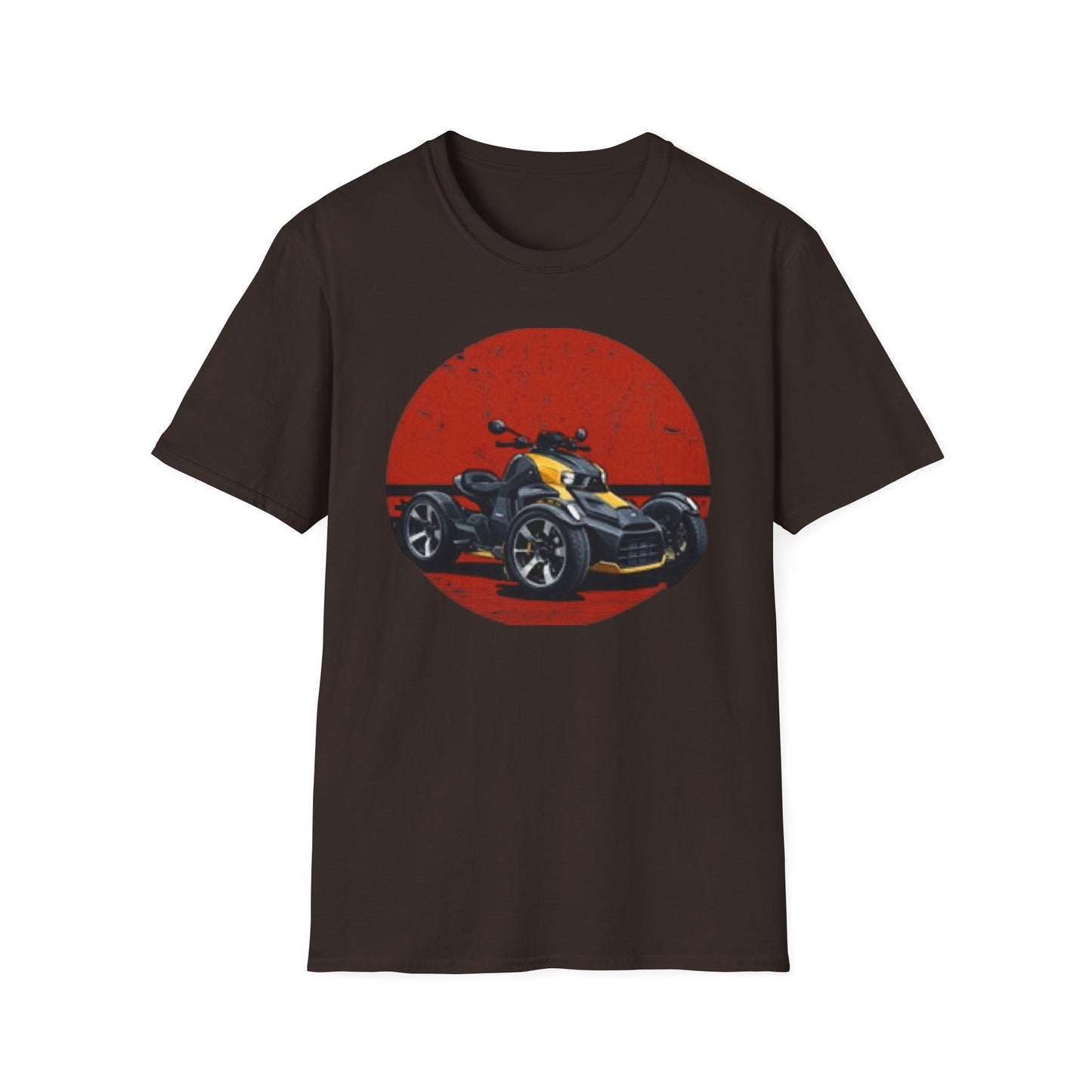 Can-Am Spyder Trike T‑Shirt — Retro Red Circle Motorcycle Graphic Tee