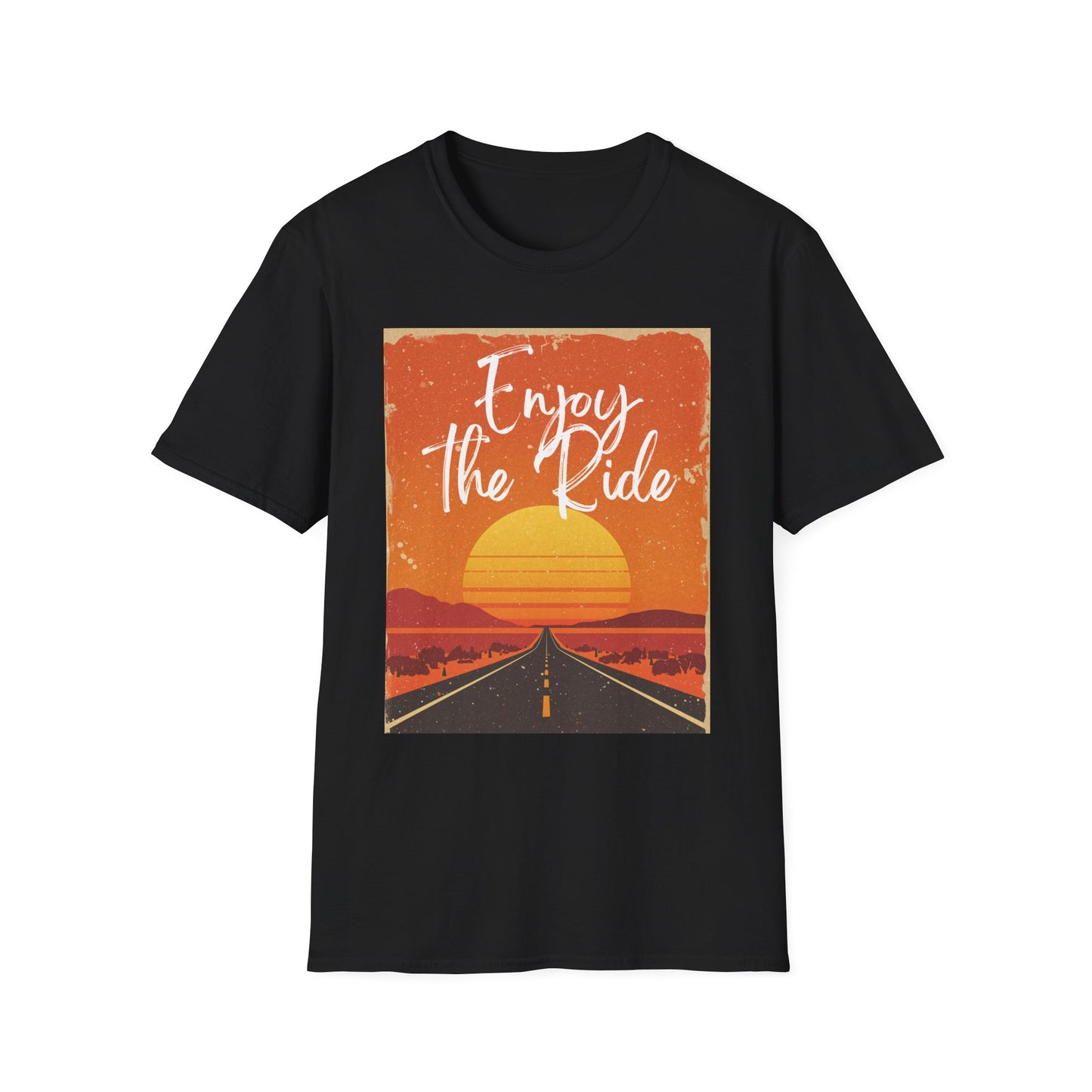 Enjoy the Ride T-Shirt — Vintage Sunset Road Trip Tee
