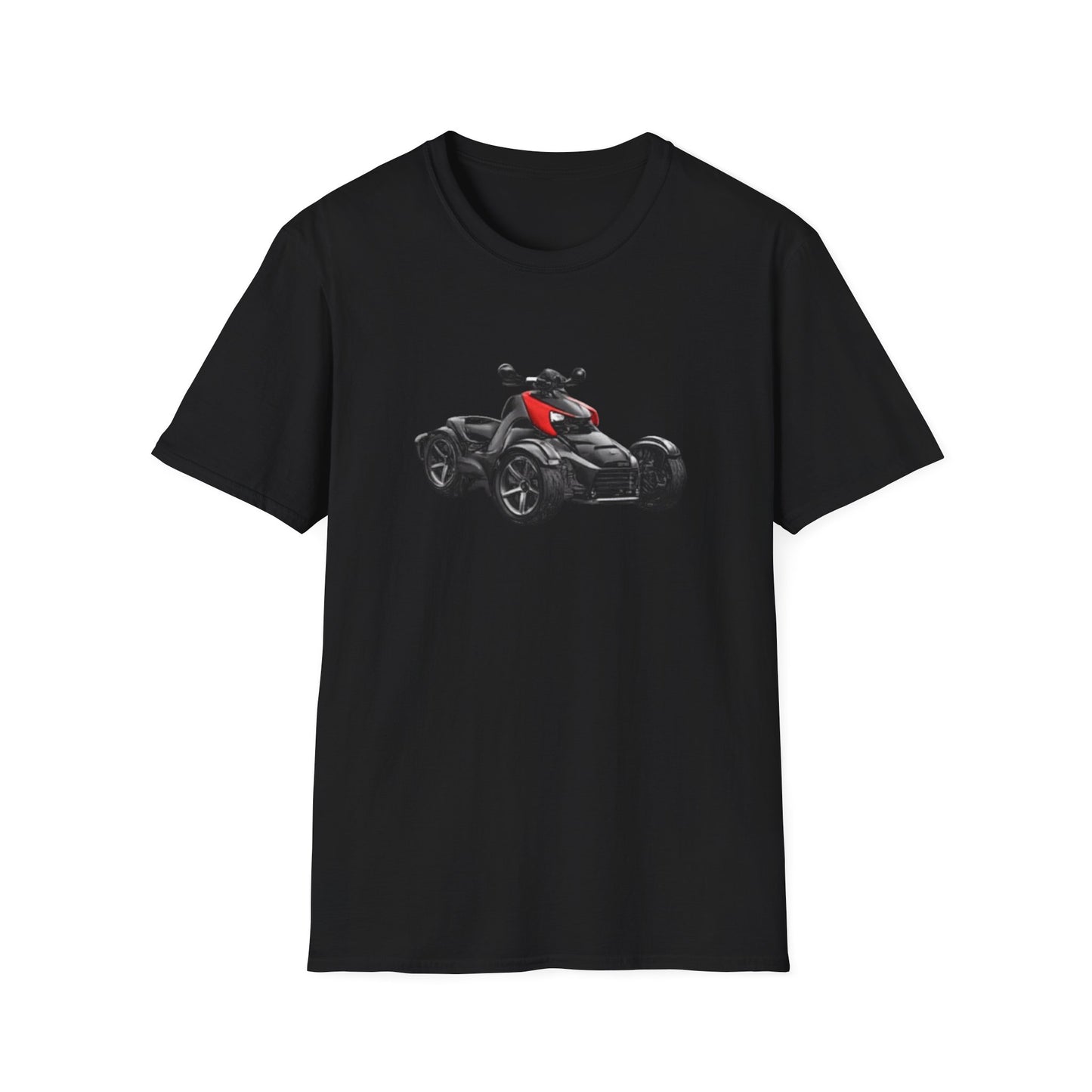 Spyder Can-Am ATV Sketch T-Shirt — Red Accent Graphic Tee for Riders