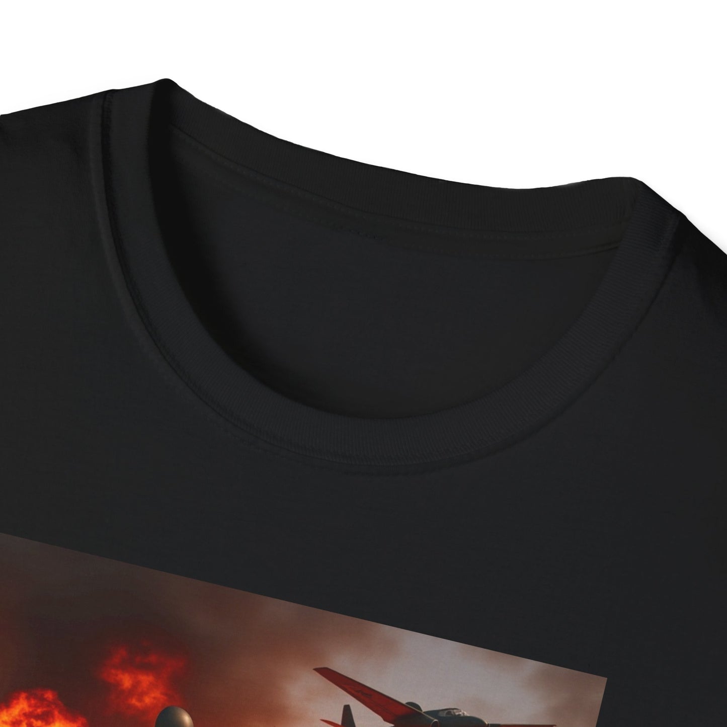 Motorcycle & Jet Flames T‑Shirt — Burnout Rider Graphic Tee