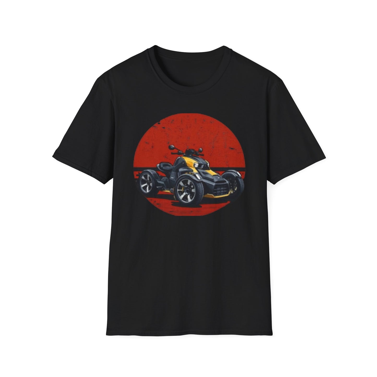 Can-Am Spyder Trike T‑Shirt — Retro Red Circle Motorcycle Graphic Tee
