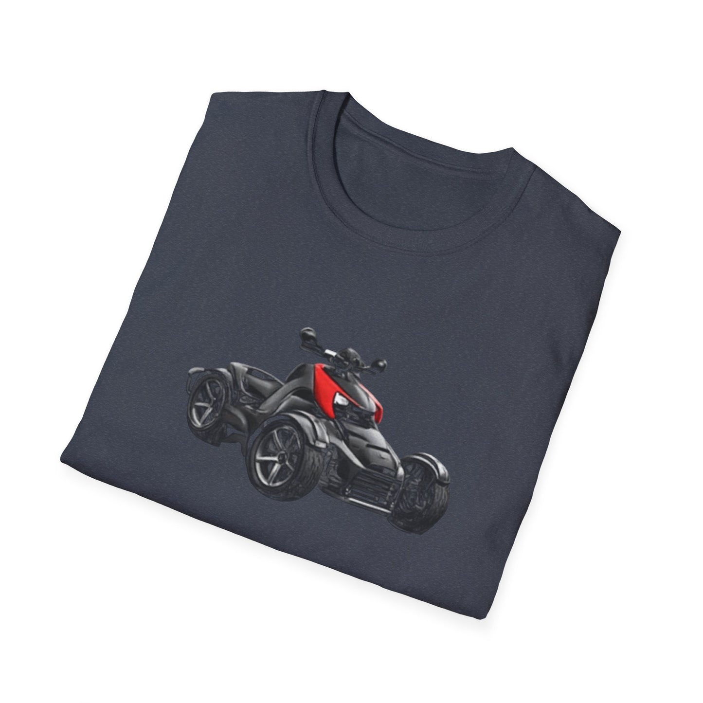 Spyder Can-Am ATV Sketch T-Shirt — Red Accent Graphic Tee for Riders