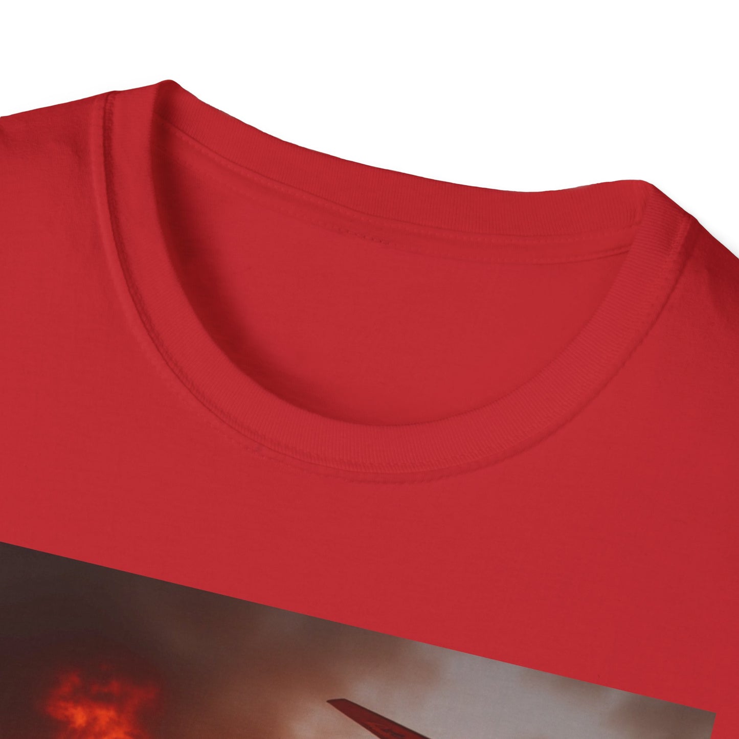 Motorcycle & Jet Flames T‑Shirt — Burnout Rider Graphic Tee