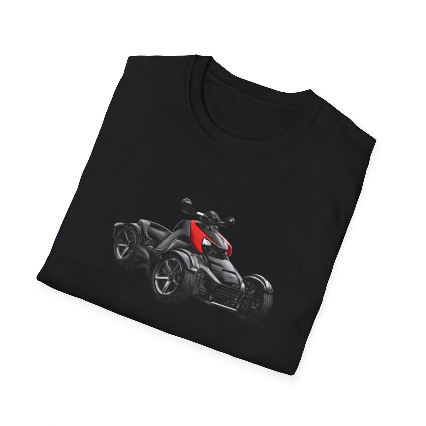 Spyder Can-Am ATV Sketch T-Shirt — Red Accent Graphic Tee for Riders