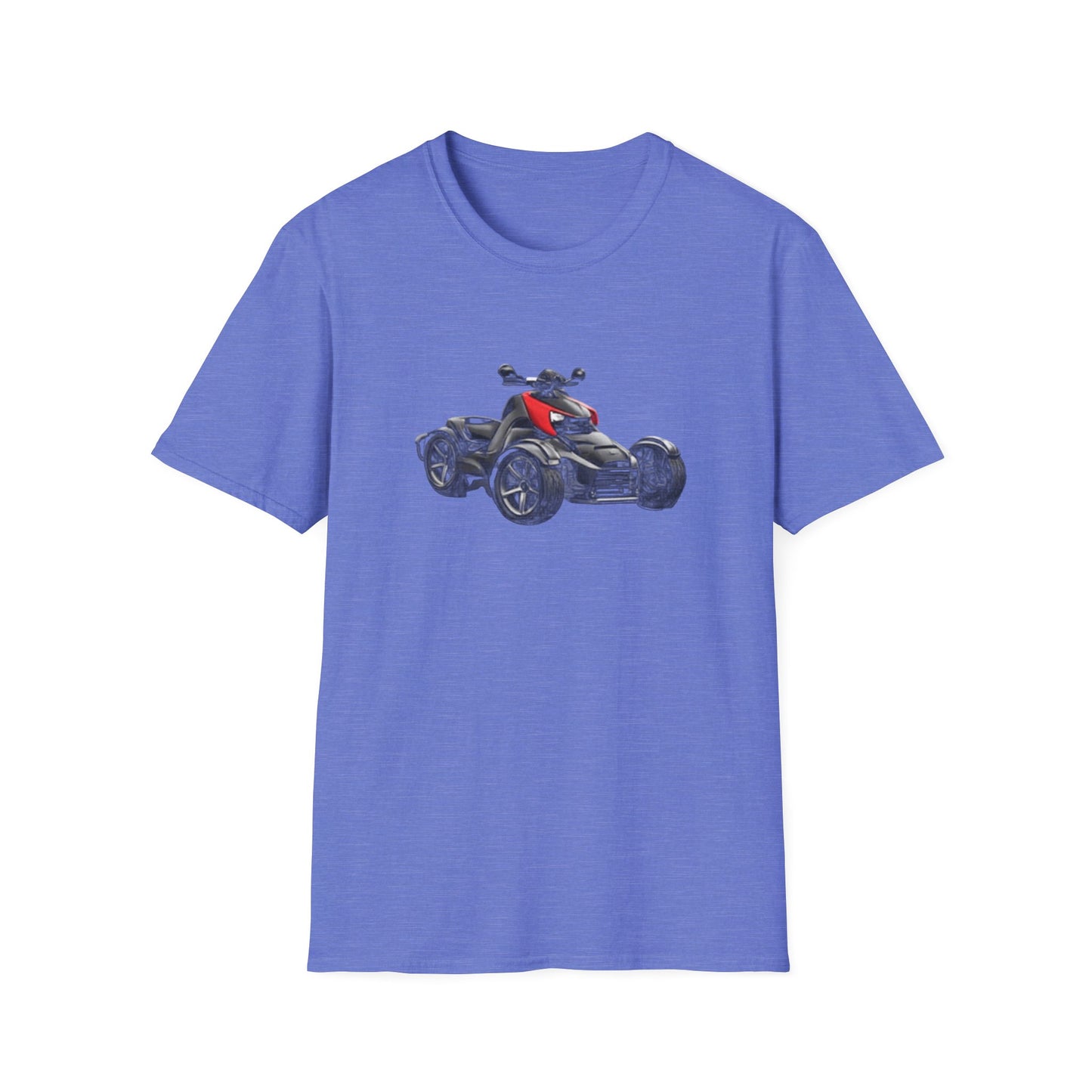 Spyder Can-Am ATV Sketch T-Shirt — Red Accent Graphic Tee for Riders