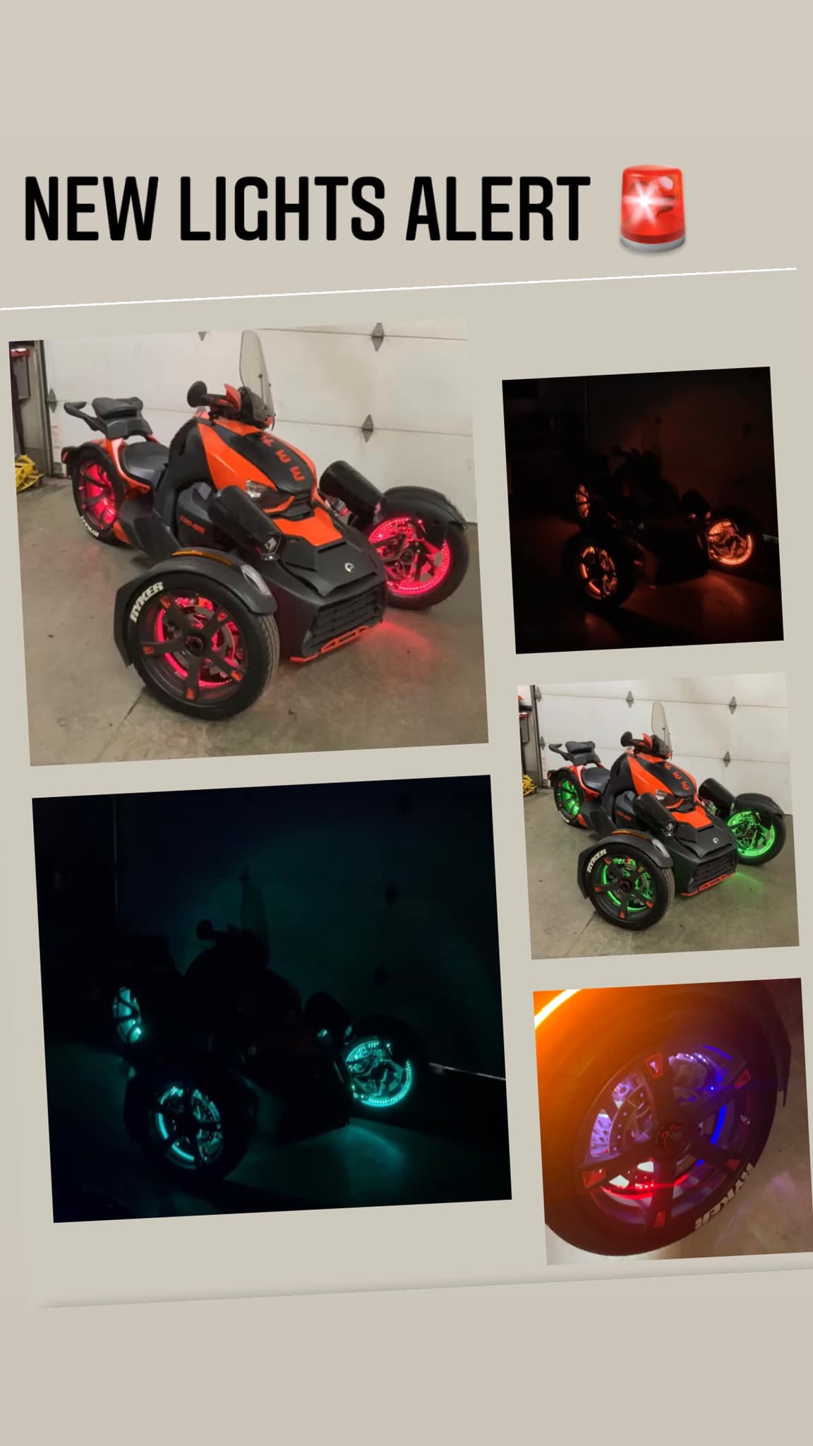 Can-Am Ryker led light rings (lights not included )