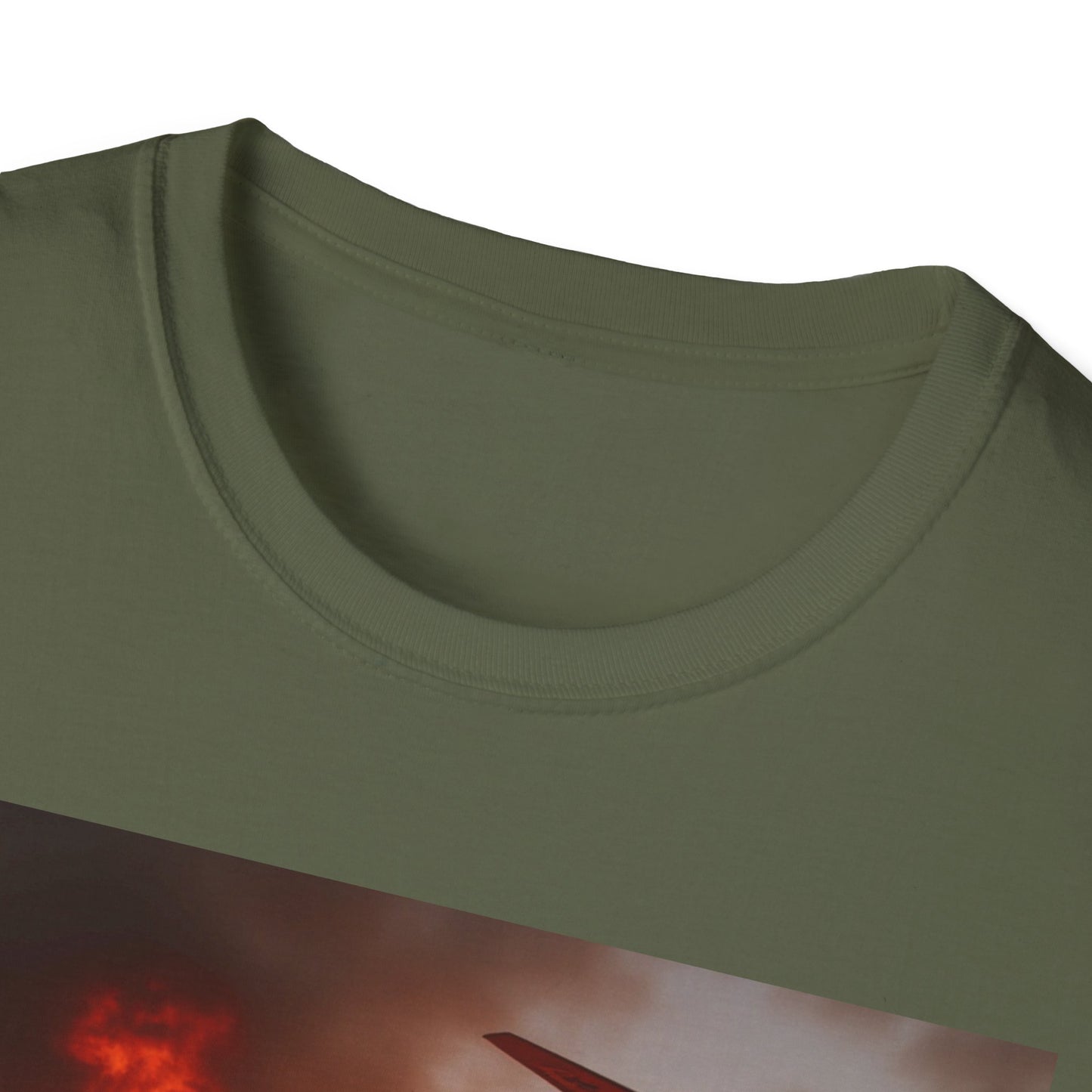 Motorcycle & Jet Flames T‑Shirt — Burnout Rider Graphic Tee