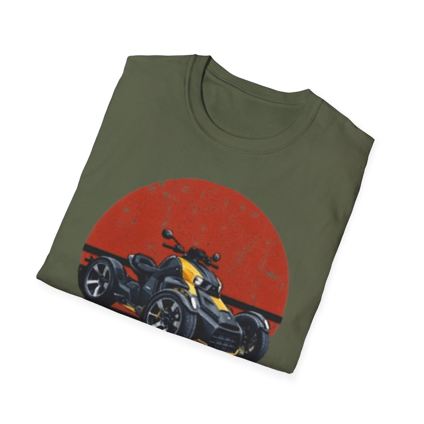 Can-Am Spyder Trike T‑Shirt — Retro Red Circle Motorcycle Graphic Tee