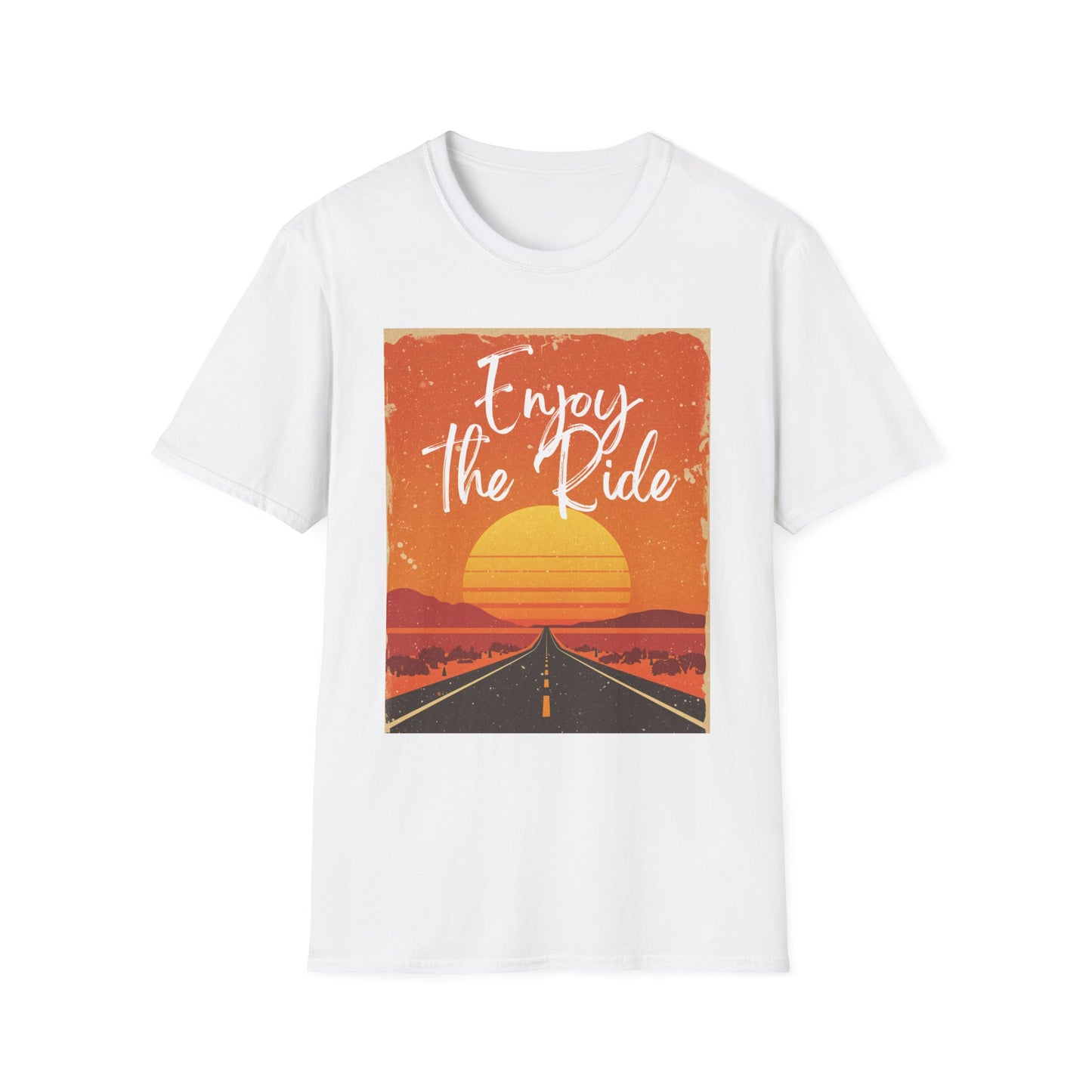 Enjoy the Ride T-Shirt — Vintage Sunset Road Trip Tee