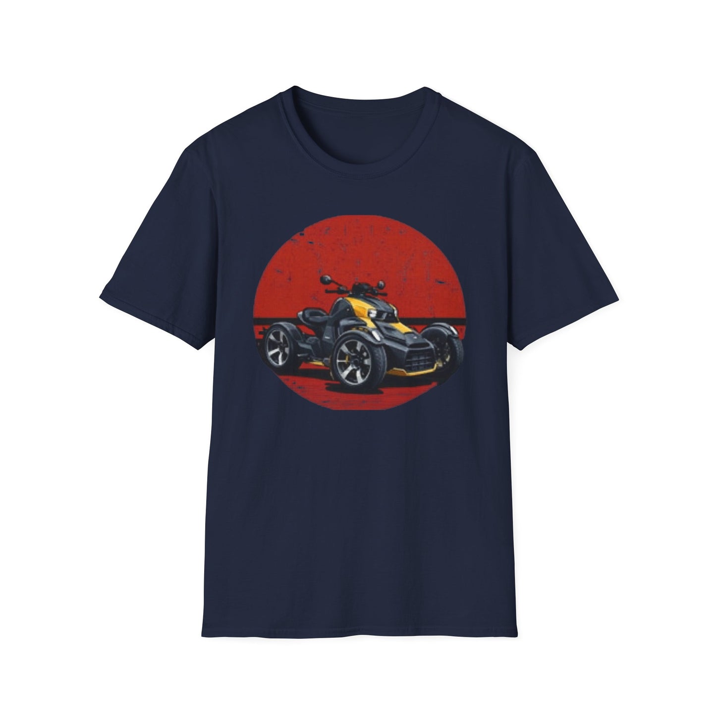 Can-Am Spyder Trike T‑Shirt — Retro Red Circle Motorcycle Graphic Tee