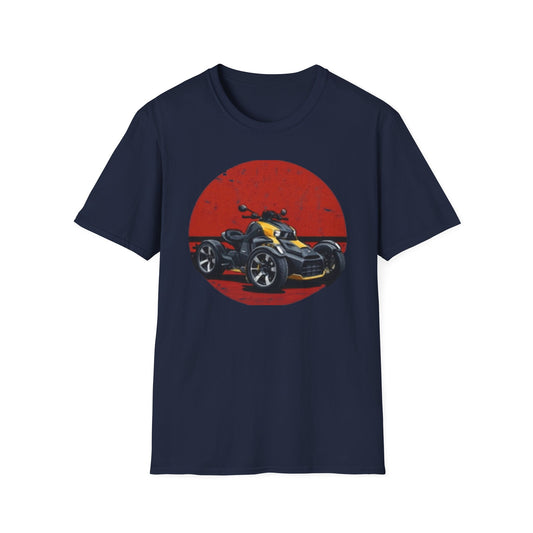 Can-Am Spyder Trike T‑Shirt — Retro Red Circle Motorcycle Graphic Tee