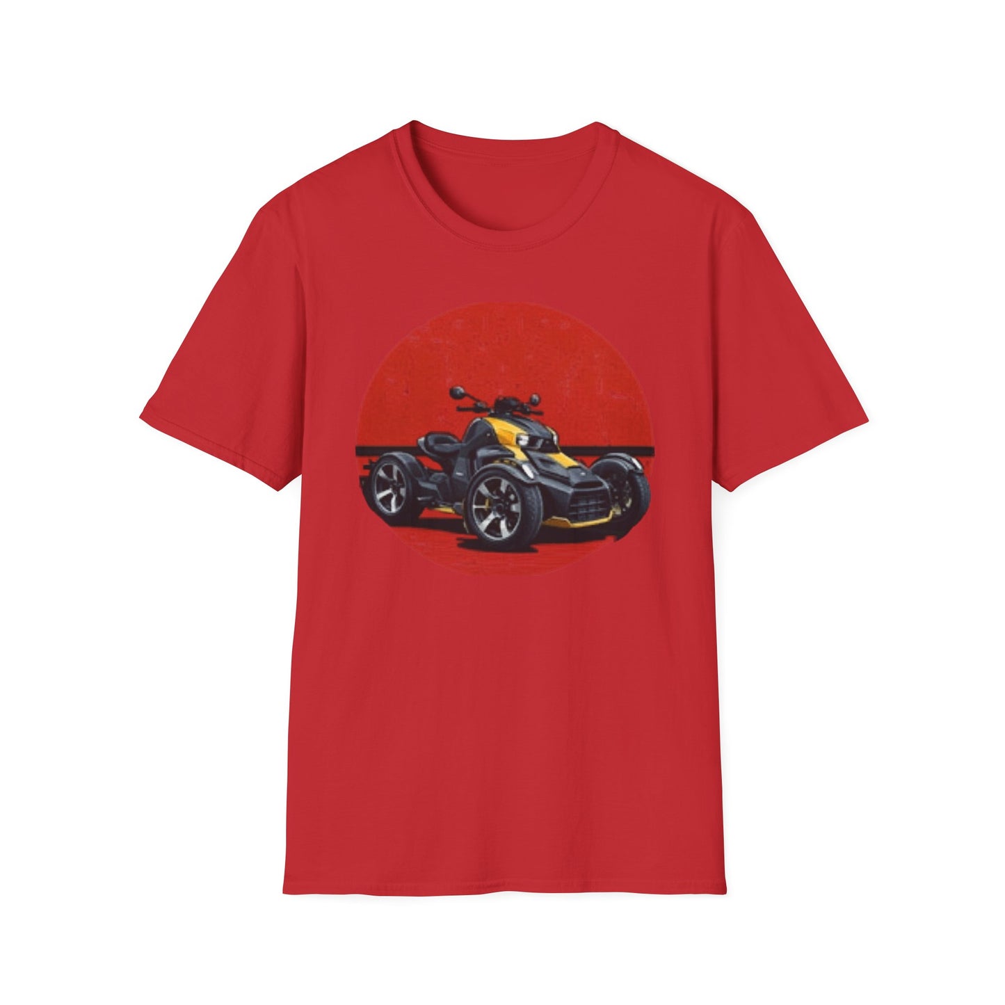 Can-Am Spyder Trike T‑Shirt — Retro Red Circle Motorcycle Graphic Tee